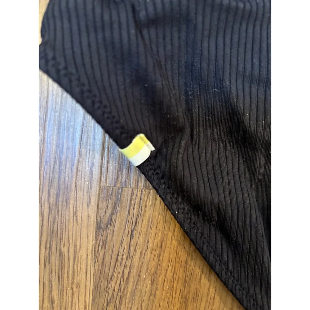 SUMMERSALT Black Ribbed‎ Sidestroke  One Piece Swimsuit Bathing Suit 22